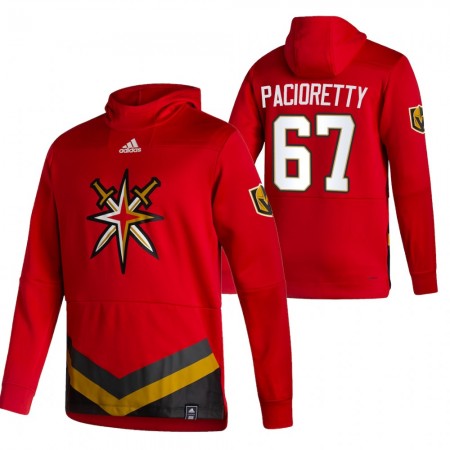 Mænd Vegas Golden Knights Max Pacioretty 67 2020-21 Reverse Retro Pullover Hooded Sweatshirt